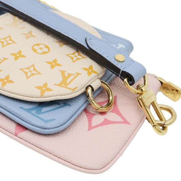 Louis Vuitton Trio By The Pool Giant Monogram Empreinte Leather Pouch Pink - Picture 8 of 11